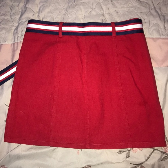 Red Mini Skirt - Picture 2 of 3